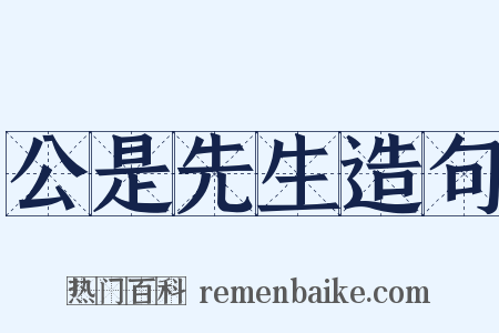 公是先生造句是什么意思的图片